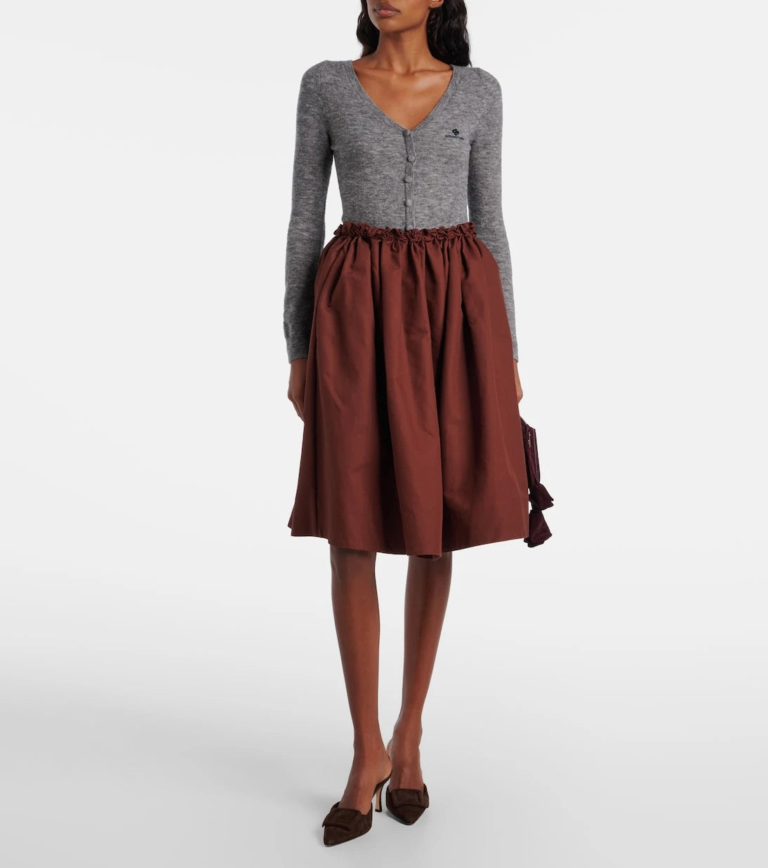 Shushu/Tong - Logo wool-blend bodysuit