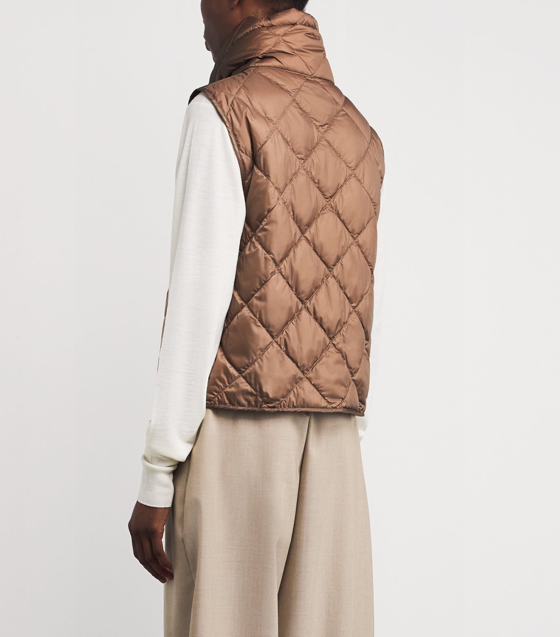 Max Mara Brown The Cube Down-Padded Gilet