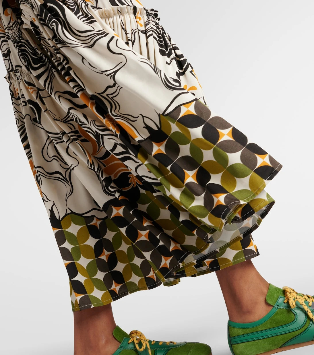 Dries Van Noten - Printed satin maxi dress