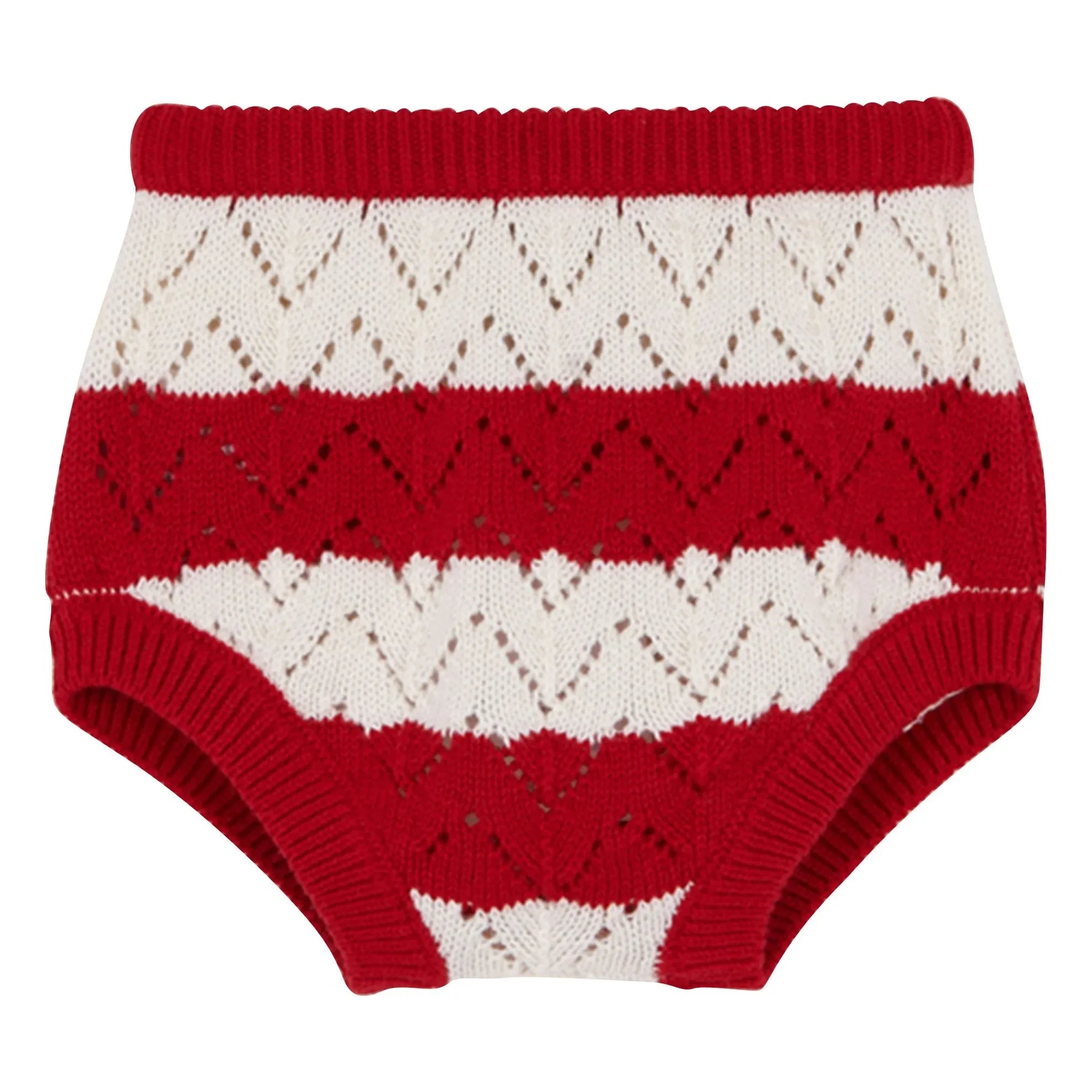 birinit - Bloomer Pointelle Chili Stripe | Red