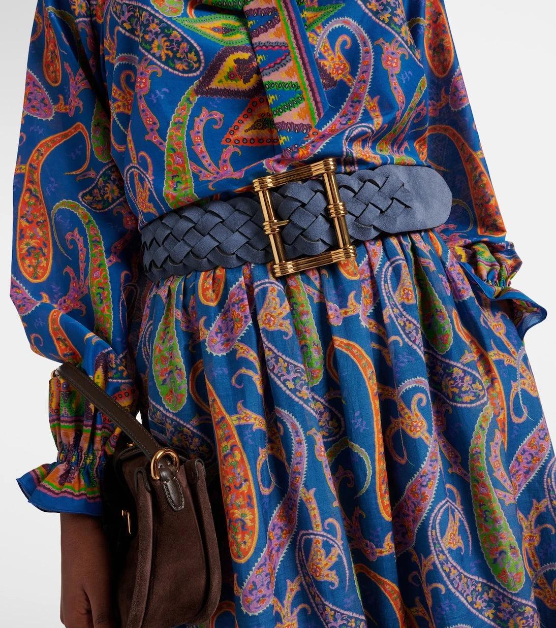 Etro - Ardiglione reversible suede belt