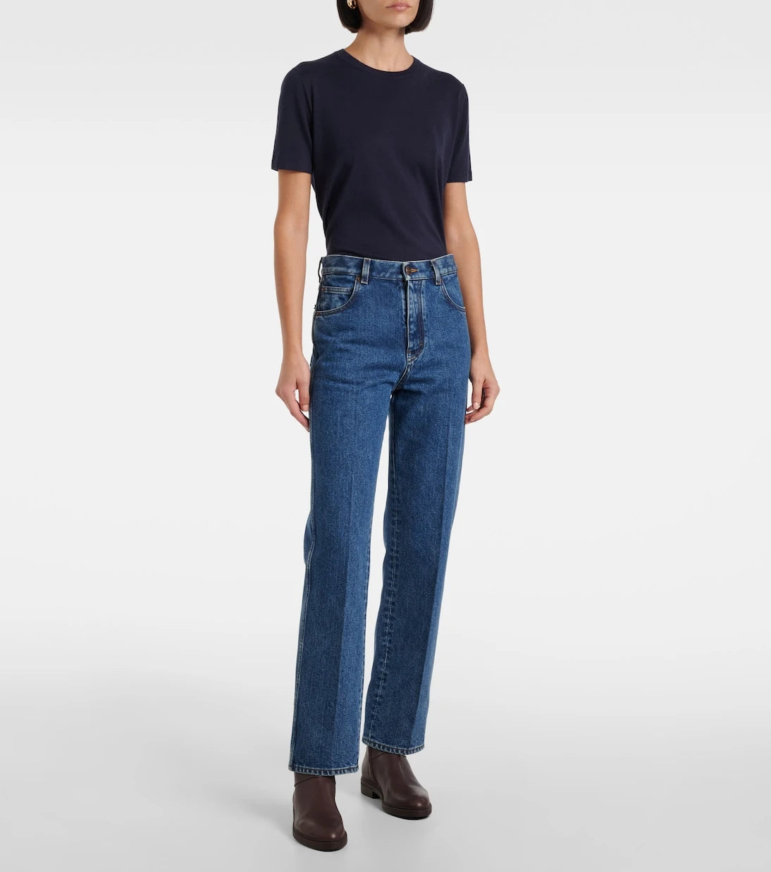 Loro Piana - Brooke mid-rise cropped straight jeans