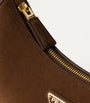 Prada Brown Suede Arqué Shoulder Bag