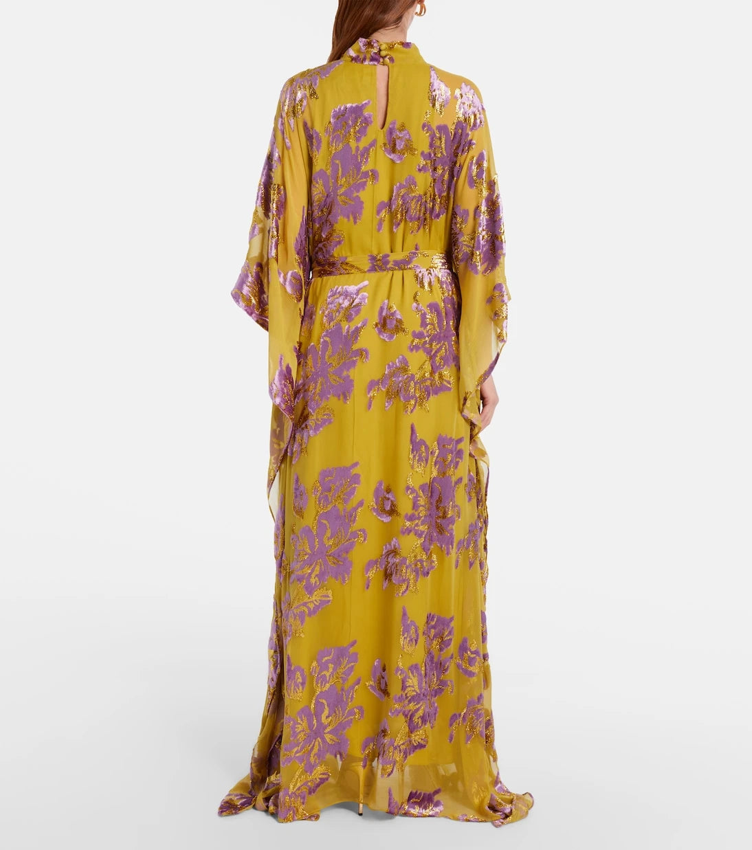 Taller Marmo - Leonor floral fil coupé kaftan
