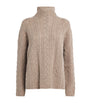 Max Mara Beige Wool-Cashmere Rollneck Sweater
