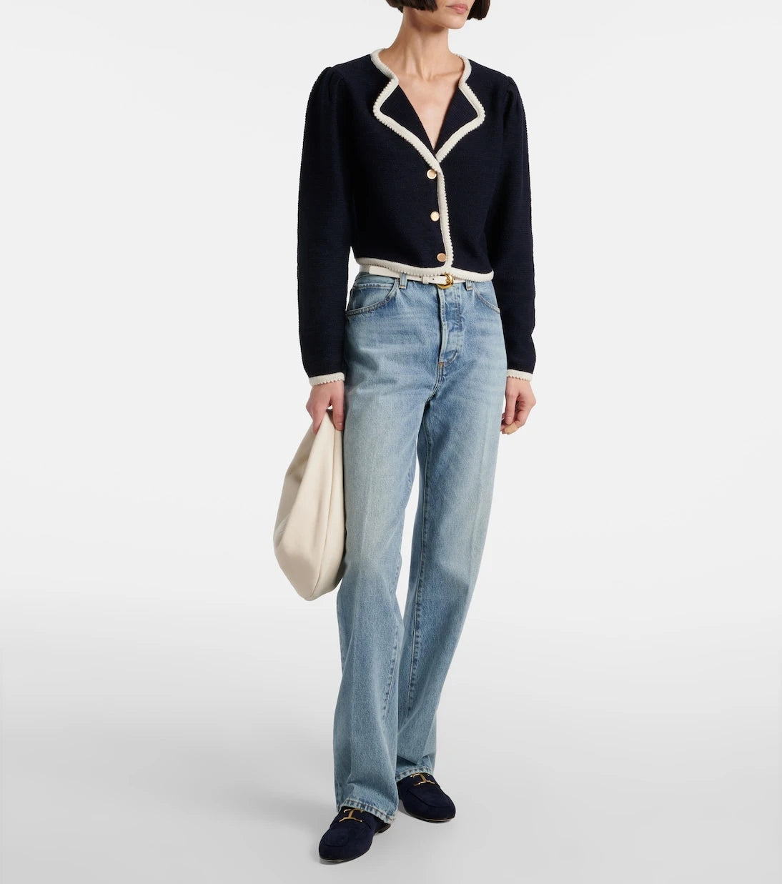 Frame - Corded Cardi knitted wool and cotton top
