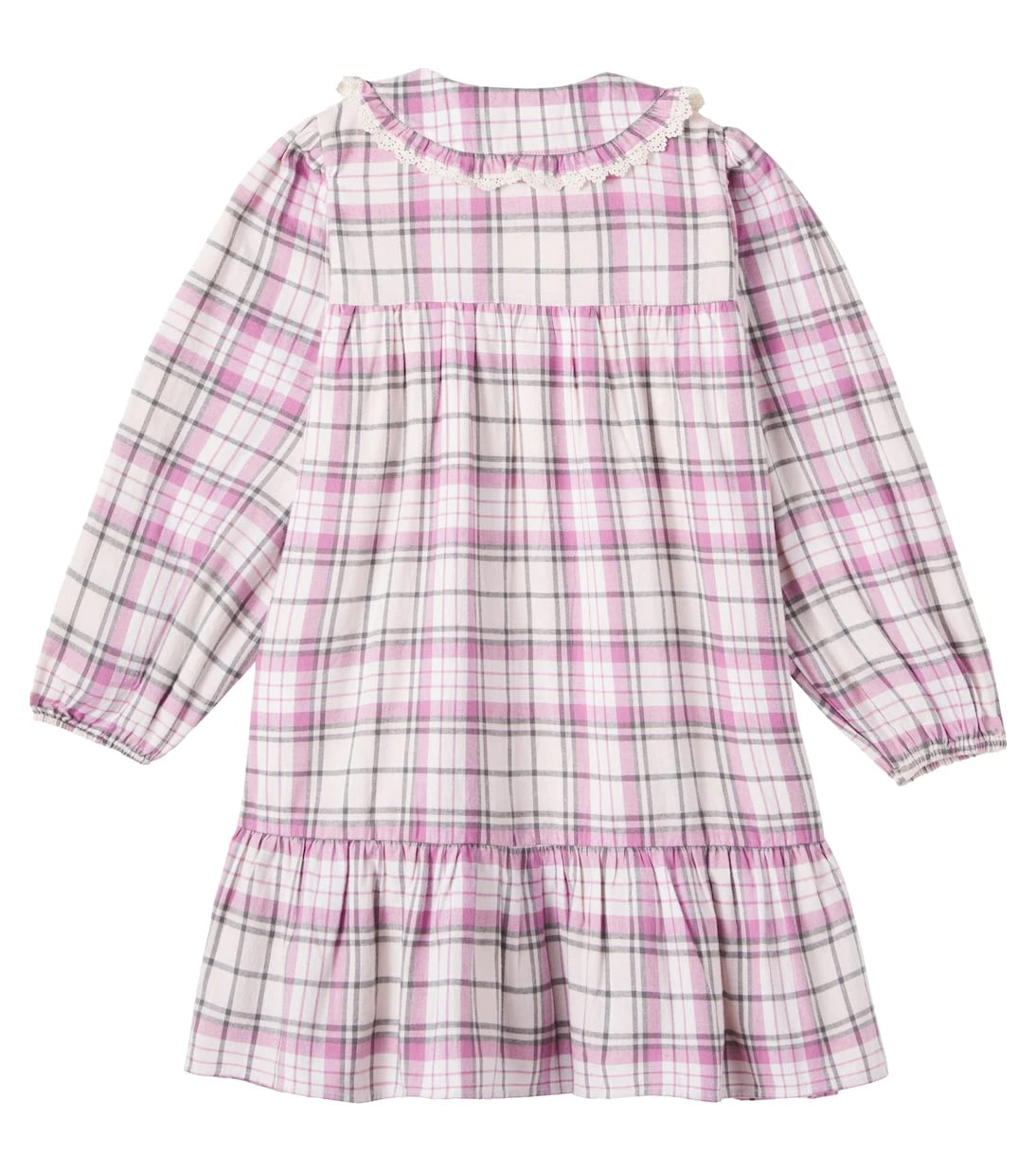Louise Misha - Plaid shirred cotton dress