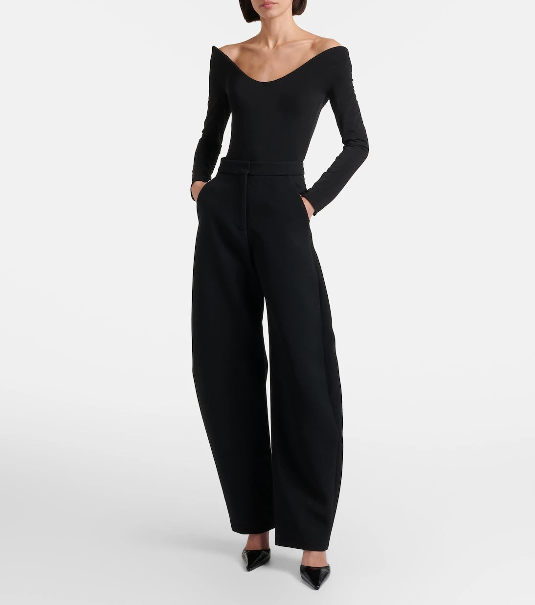 Alaïa - بودي سوت جيرسيه مكشوف الأكتاف