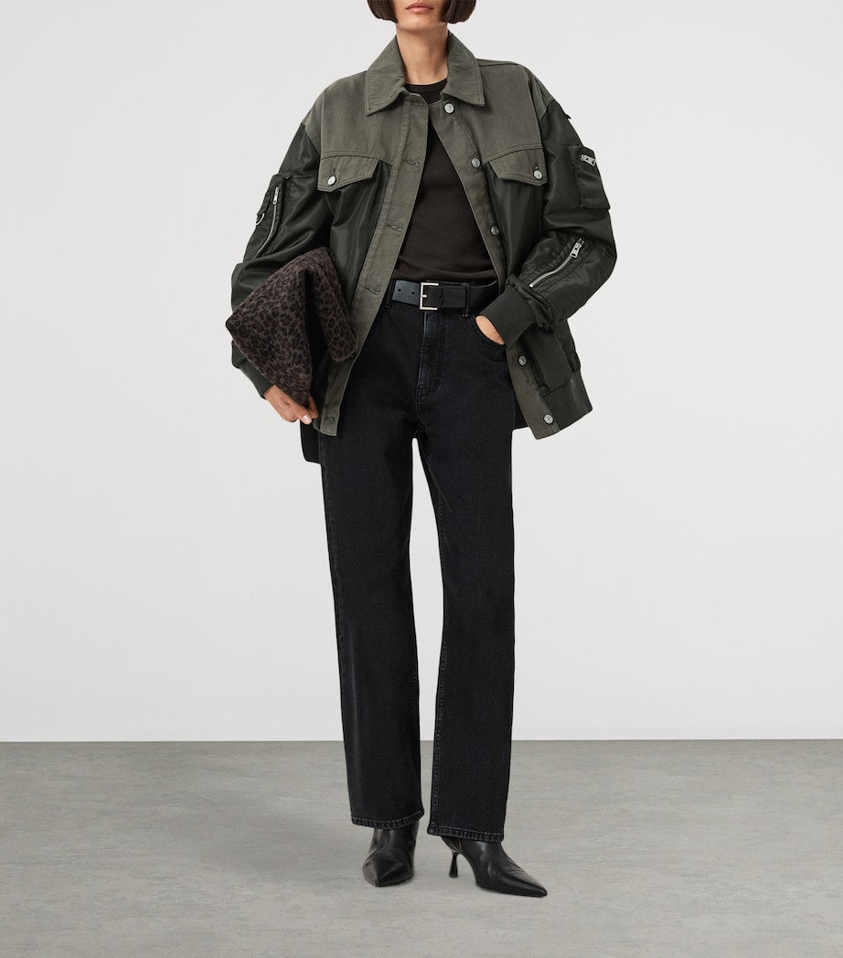 Green Hybrid Verity Bomber Jacket