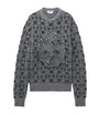 Black Distressed Skull Fair Isle Sweater