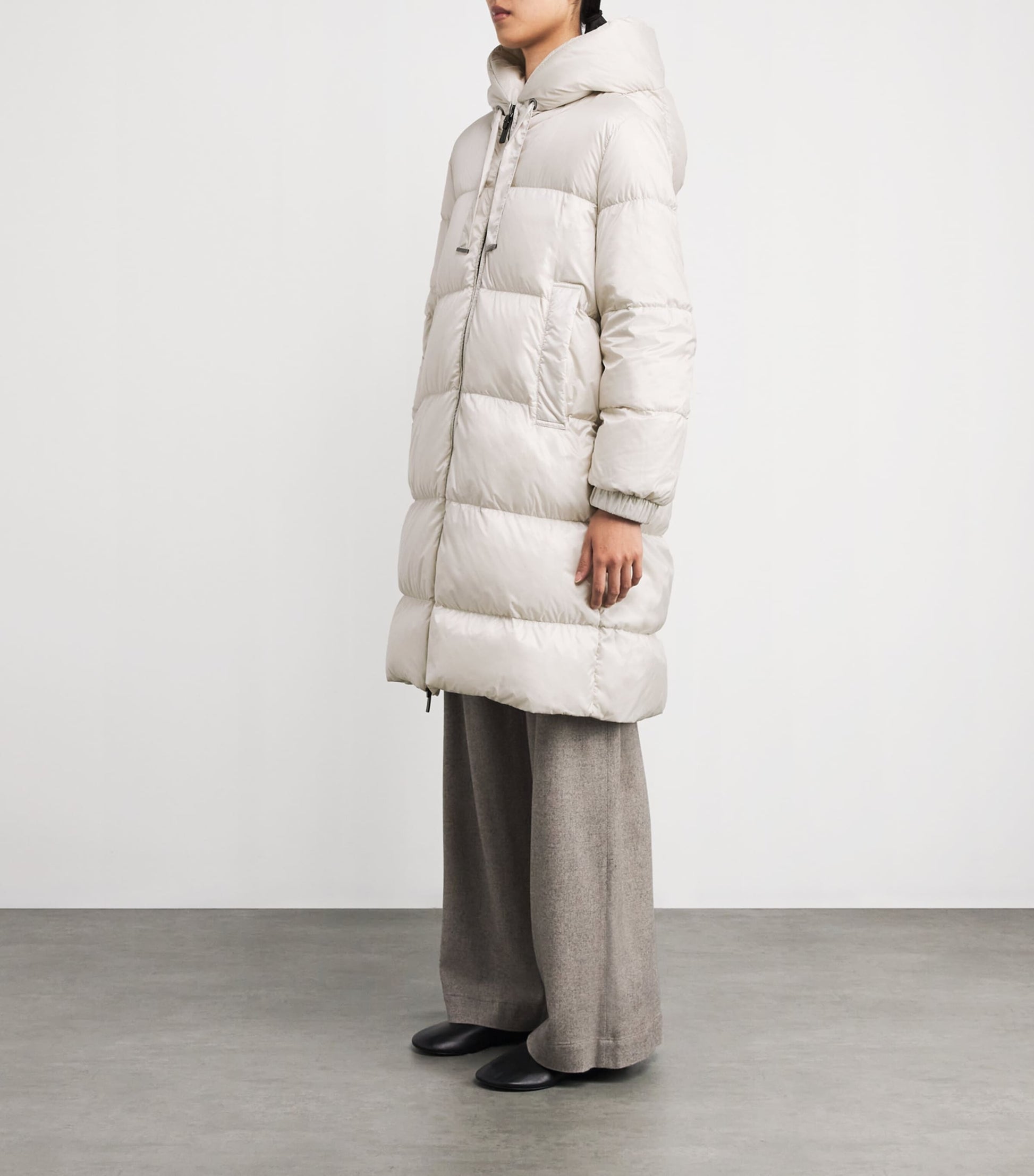Max Mara White The Cube Quilted Parka