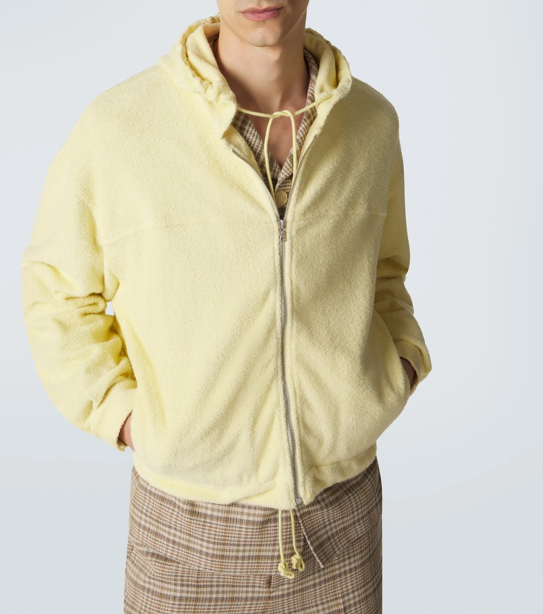 Auralee - Cotton-blend pile zip-up hoodie