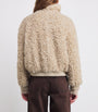 Brown Bouclé Bomber Jacket