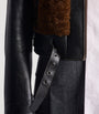 Prada Black Leather-Shearling Jacket