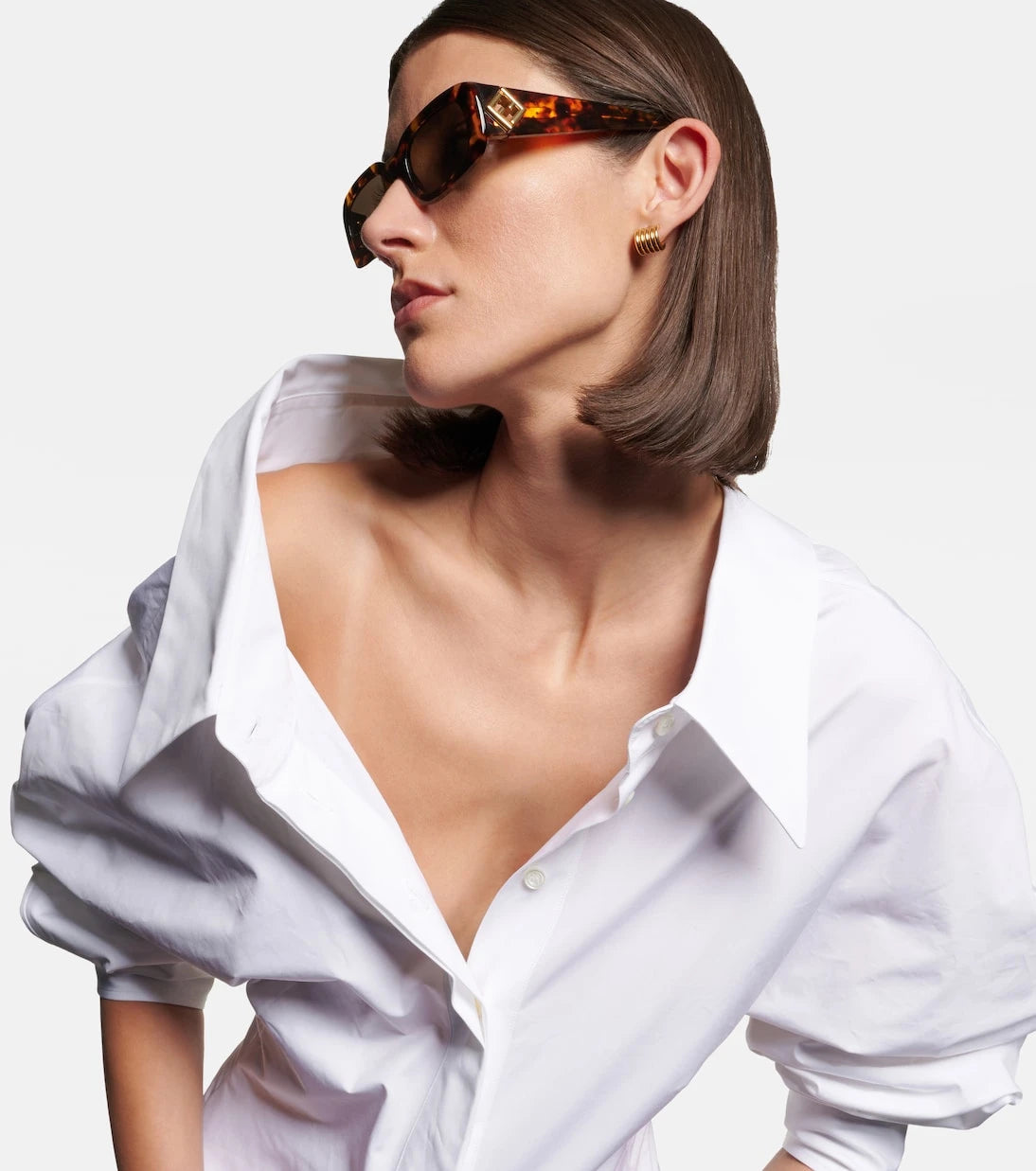 Fendi - FF Diamonds rectangular sunglasses