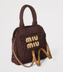 Miu Miu Brown Raffia-Effect Woven Tote Bag