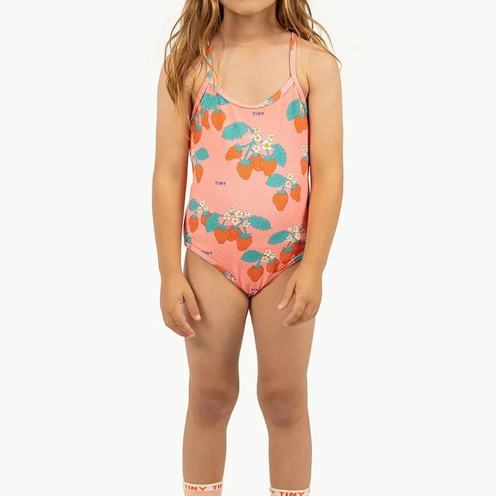 Детски цял бански Tinycottons STRAWBERRIES SWIMSUIT