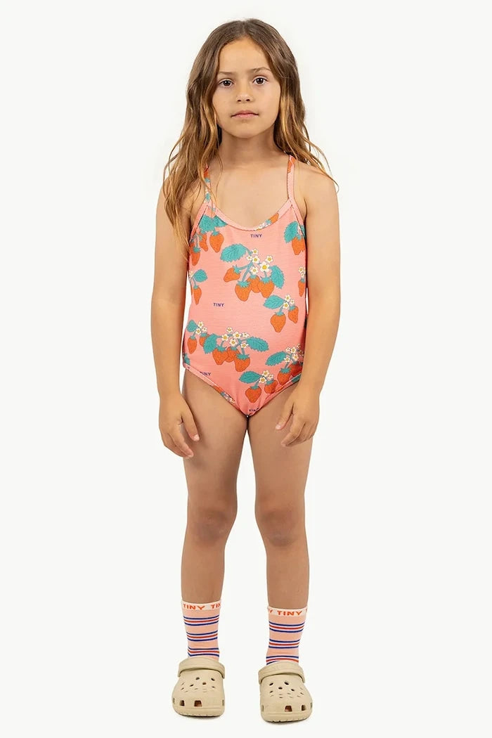 Детски цял бански Tinycottons STRAWBERRIES SWIMSUIT