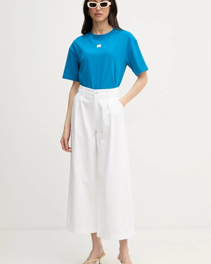 HUGO modal içeren kadın oversize tişört SIGNATURE_TSHIRT