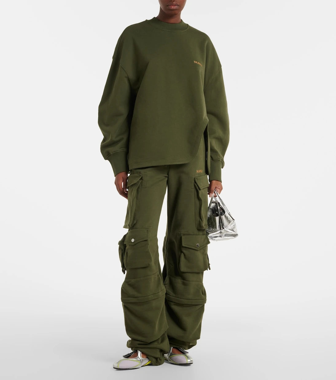 The Attico - Oversized cotton jersey sweatshirt