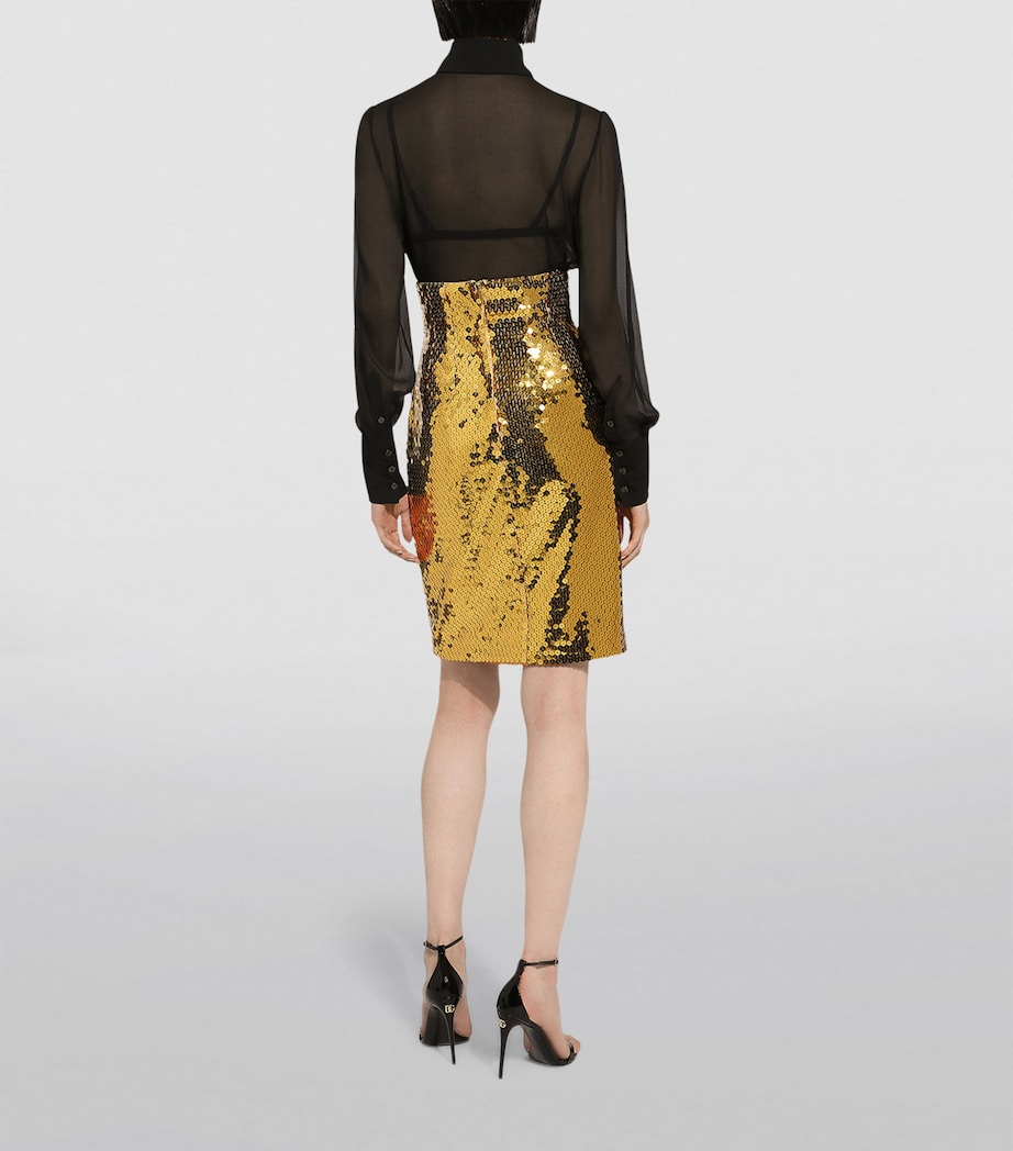 Dolce & Gabbana Multi Sequinned Mini Skirt