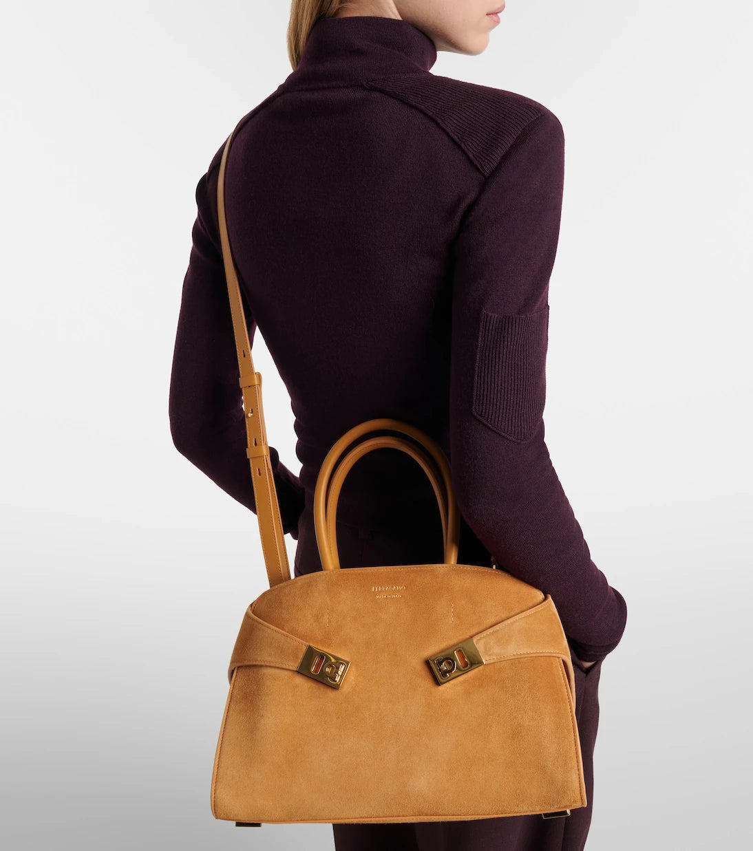 Ferragamo - Hug Medium suede tote bag