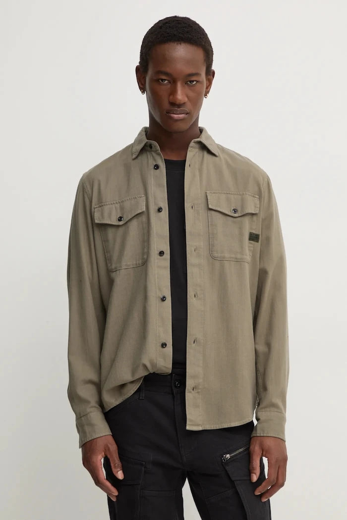 Памучна риза G-Star Raw Marine Slim