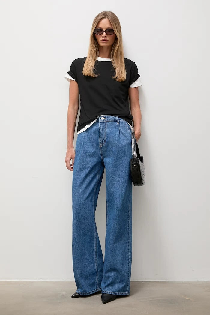Answear.LAB wide leg kadın jean pantolon
