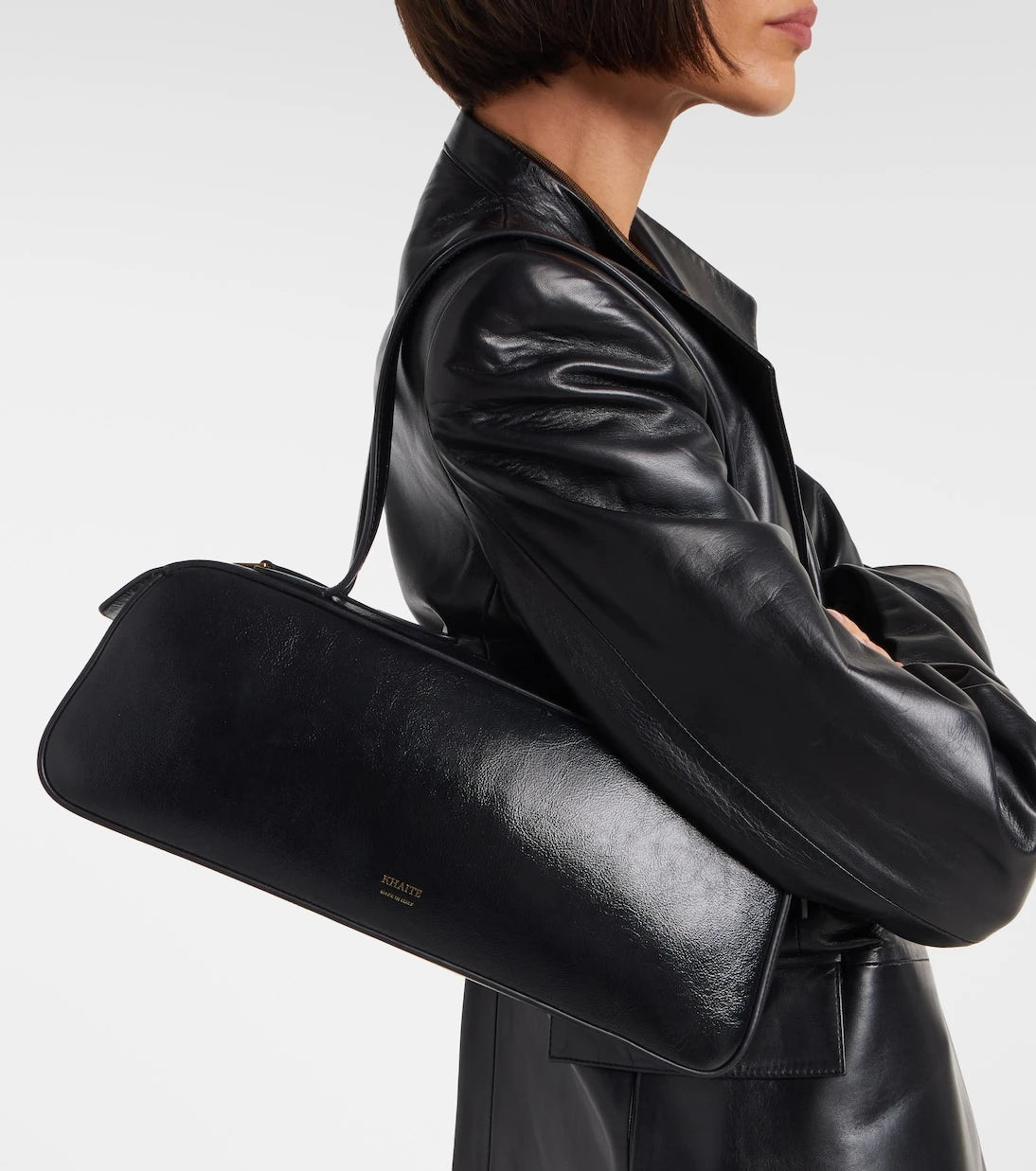 Khaite - Simona patent leather shoulder bag
