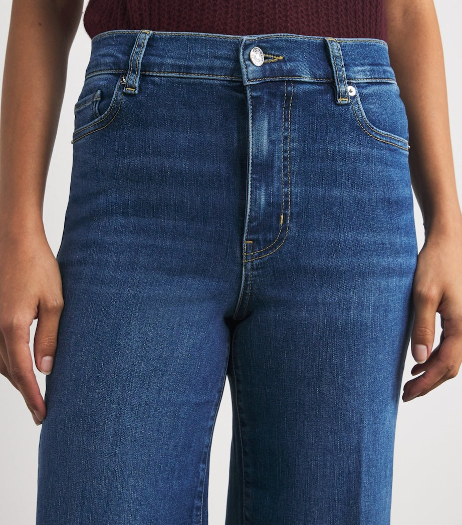 Blue Le Slim Palazzo Wide-Leg Jeans