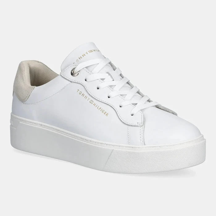 Кожени маратонки Tommy Hilfiger CHIC PLATFORM CUPSOLE SNEAKER