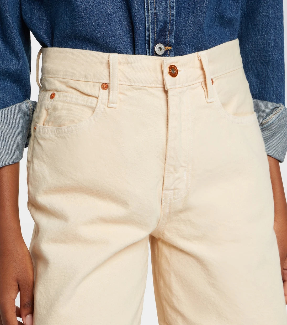 Slvrlake - Square denim shorts