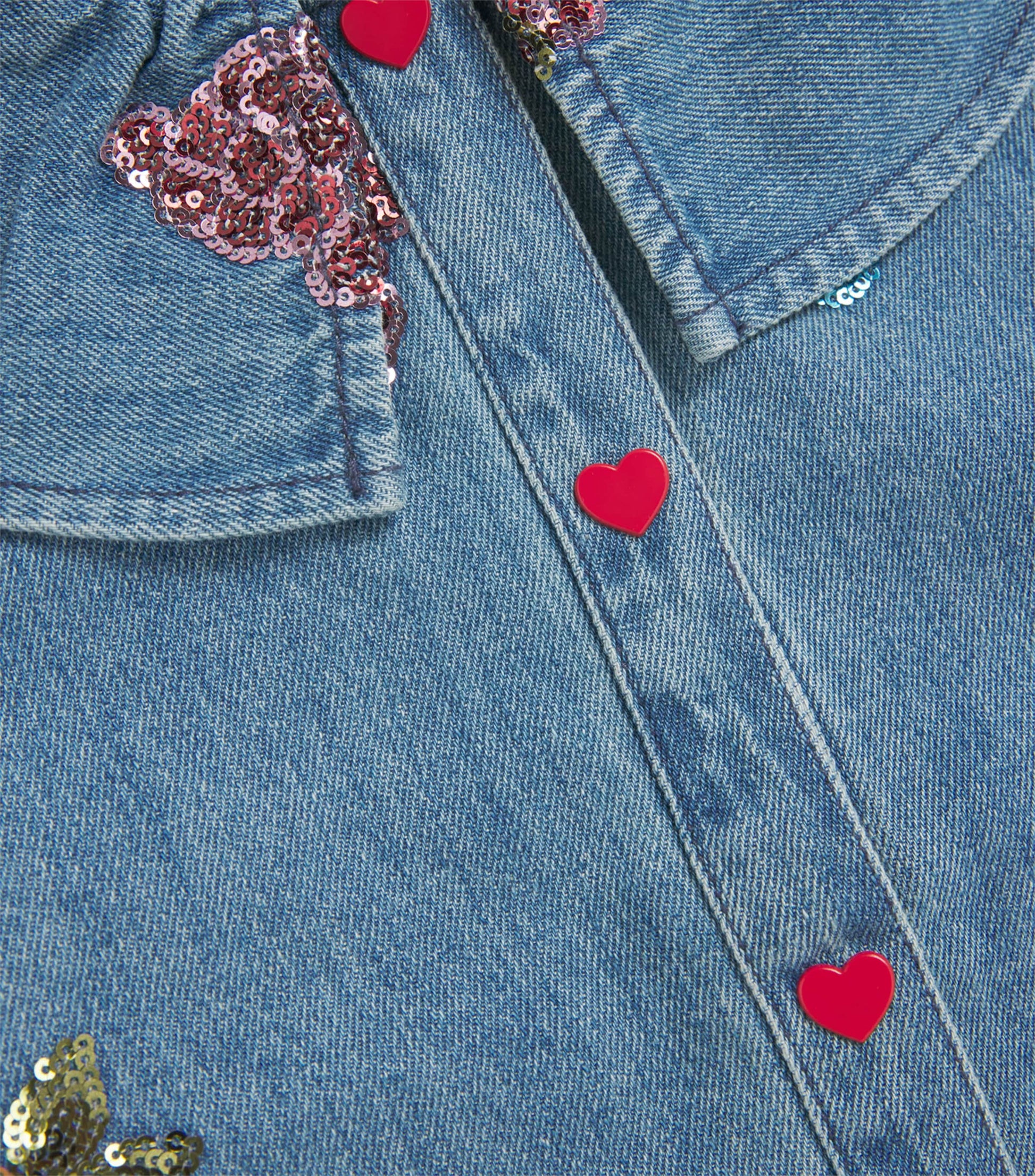 Denim Sequin-Detail Shirt (12 Months-4 Years)