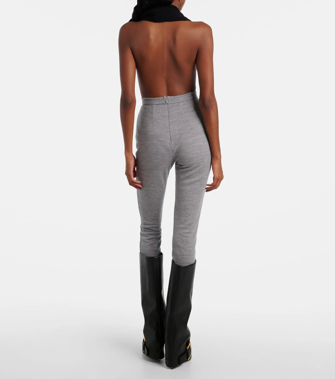 Balmain - Wool and cotton-blend leggings