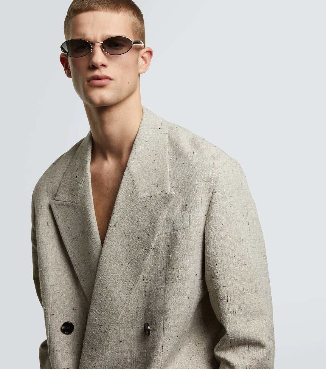 Bottega Veneta - Sardine oval sunglasses