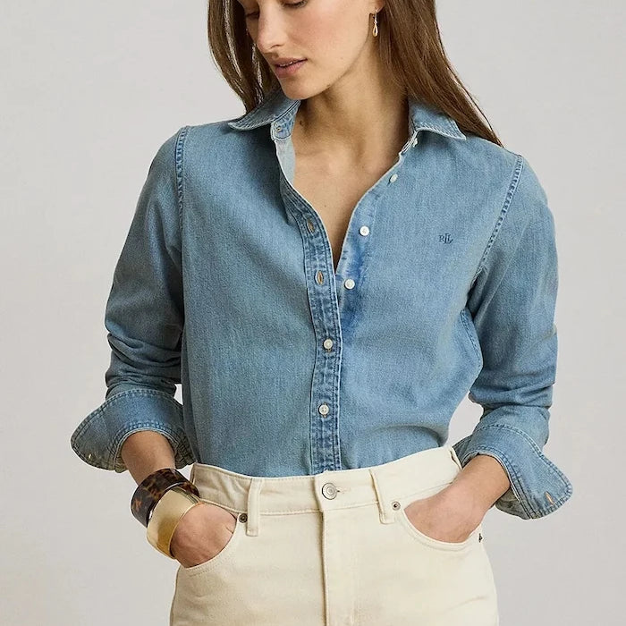 Lauren Ralph Lauren риза дамска от деним