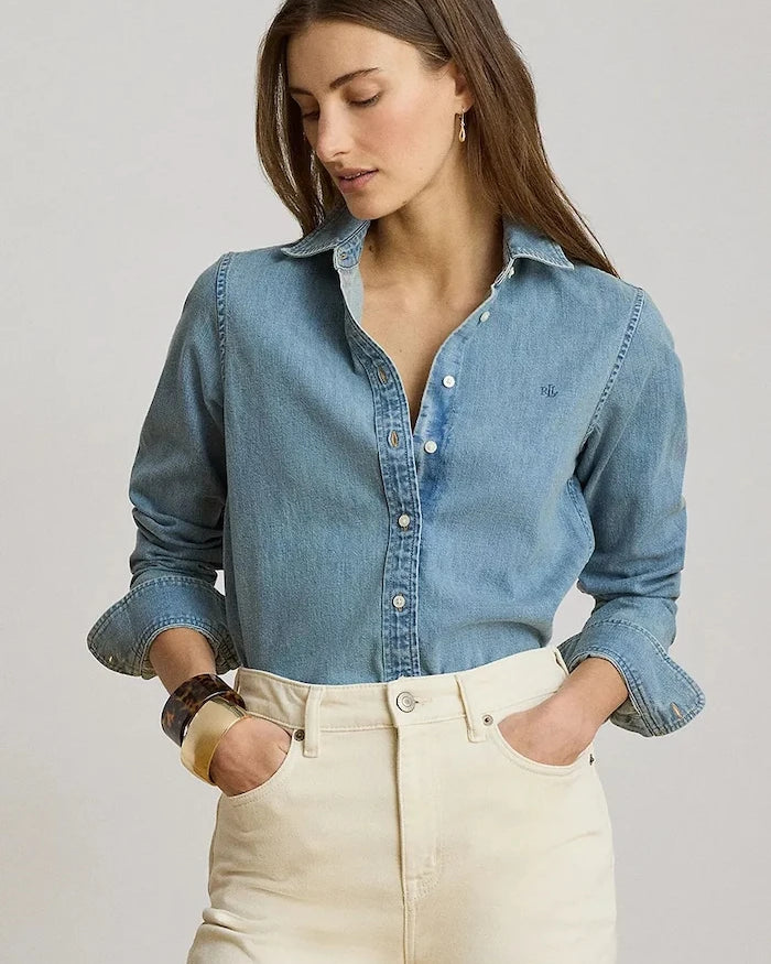 Lauren Ralph Lauren kadın denim gömlek