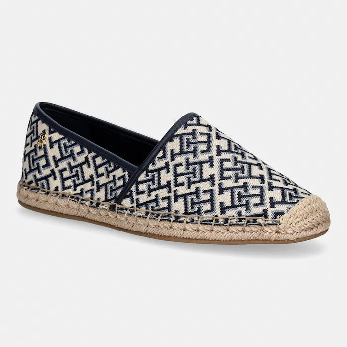 Tommy Hilfiger еспадрили дамски TH MONOGRAM JACQUARD ESPADRILLE