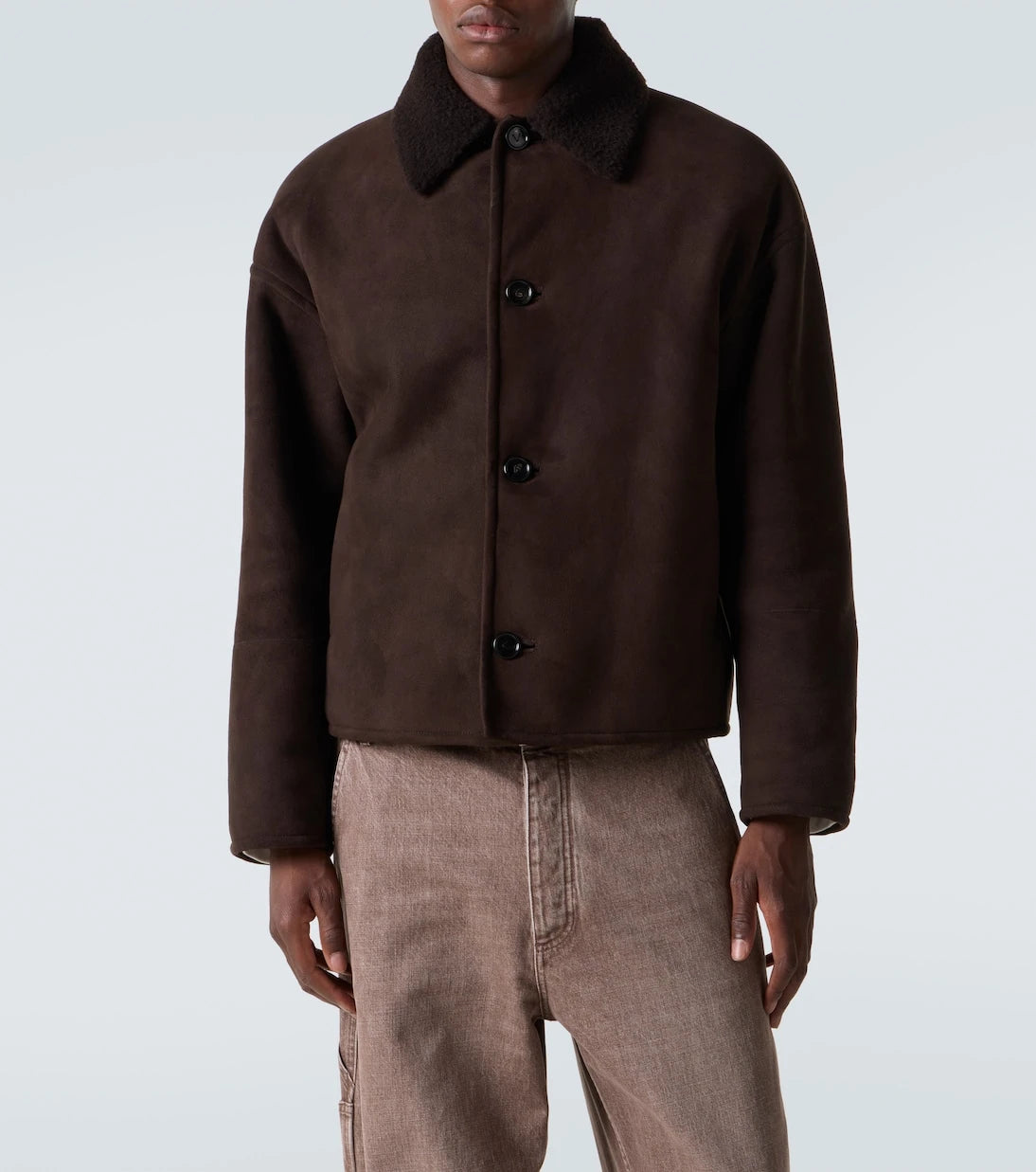 Bottega Veneta - Leather and shearling jacket