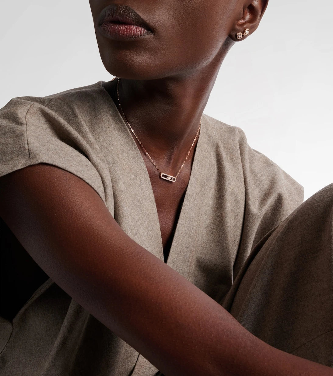 Messika - Baby Move 18kt rose gold necklace with diamonds