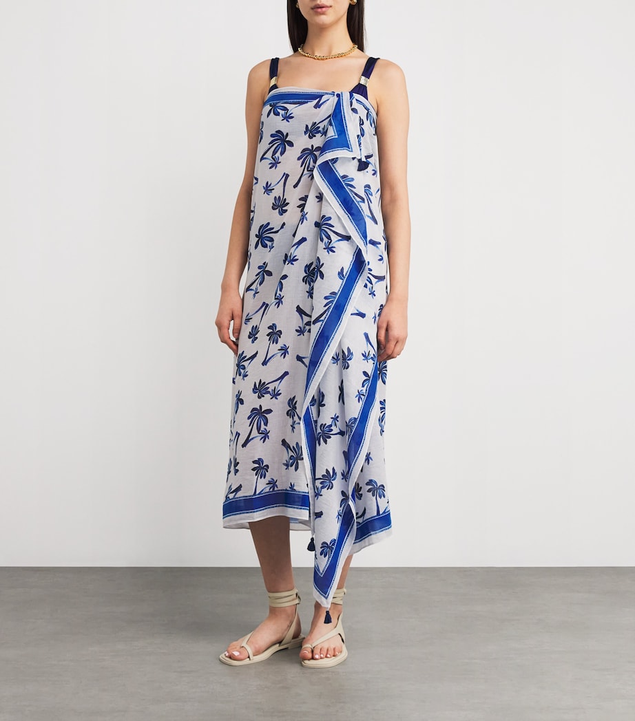Heidi Klein Multi Cotton-Silk Palm Beach Sarong