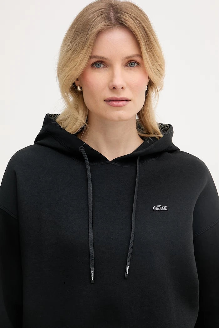 Lacoste суичър с качулка дамски с памук