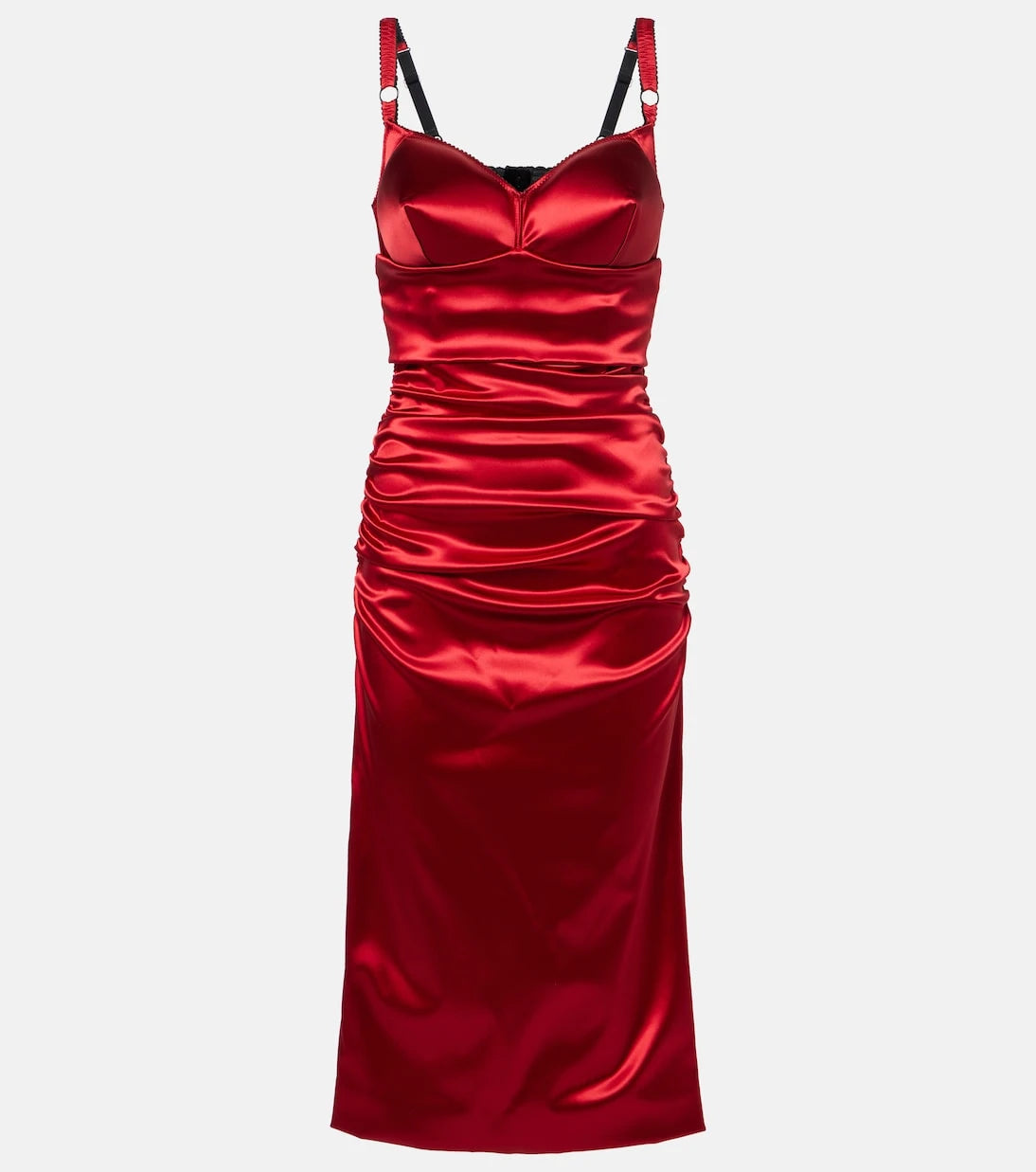 Dolce&Gabbana - Ruched satin midi dress