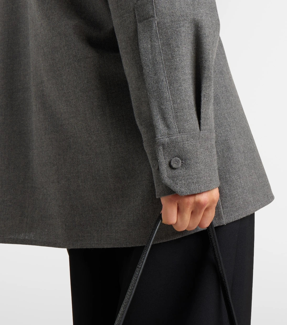 Jil Sander - Beaded wool canvas shirt