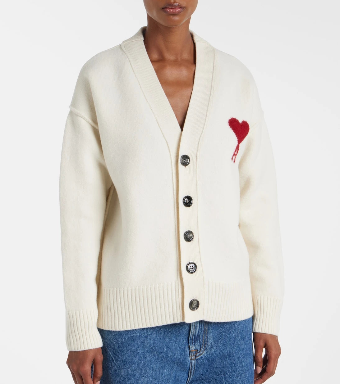 Ami Paris - Ami de Cœur virgin wool cardigan