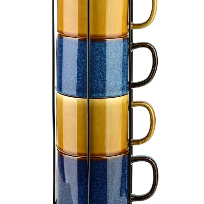 Affek Design seramik standlı seramik kupa seti 15 x 15 x 36 cm