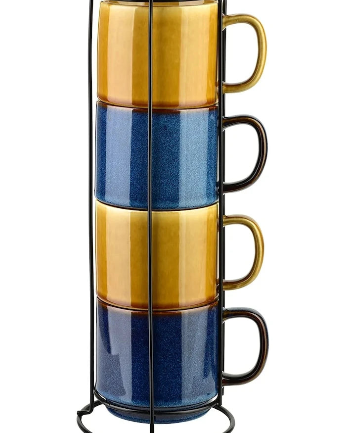 Affek Design seramik standlı seramik kupa seti 15 x 15 x 36 cm