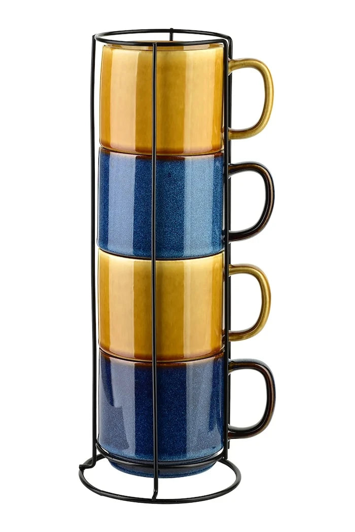 Affek Design seramik standlı seramik kupa seti 15 x 15 x 36 cm
