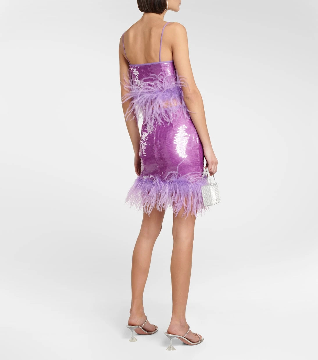 Giuseppe di Morabito - Feather-trimmed sequined miniskirt