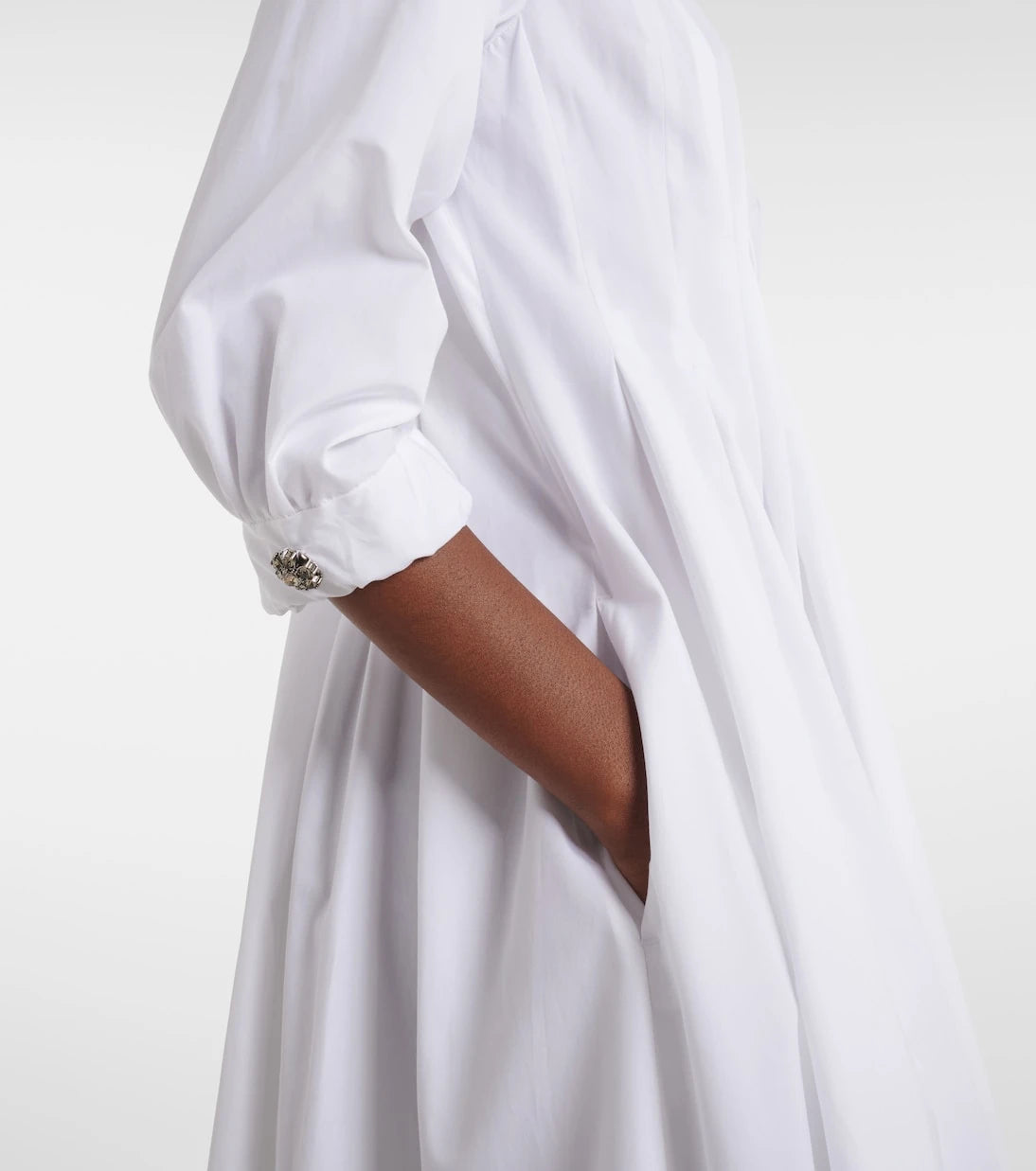 'S Max Mara - Pleated cotton poplin shirt dress